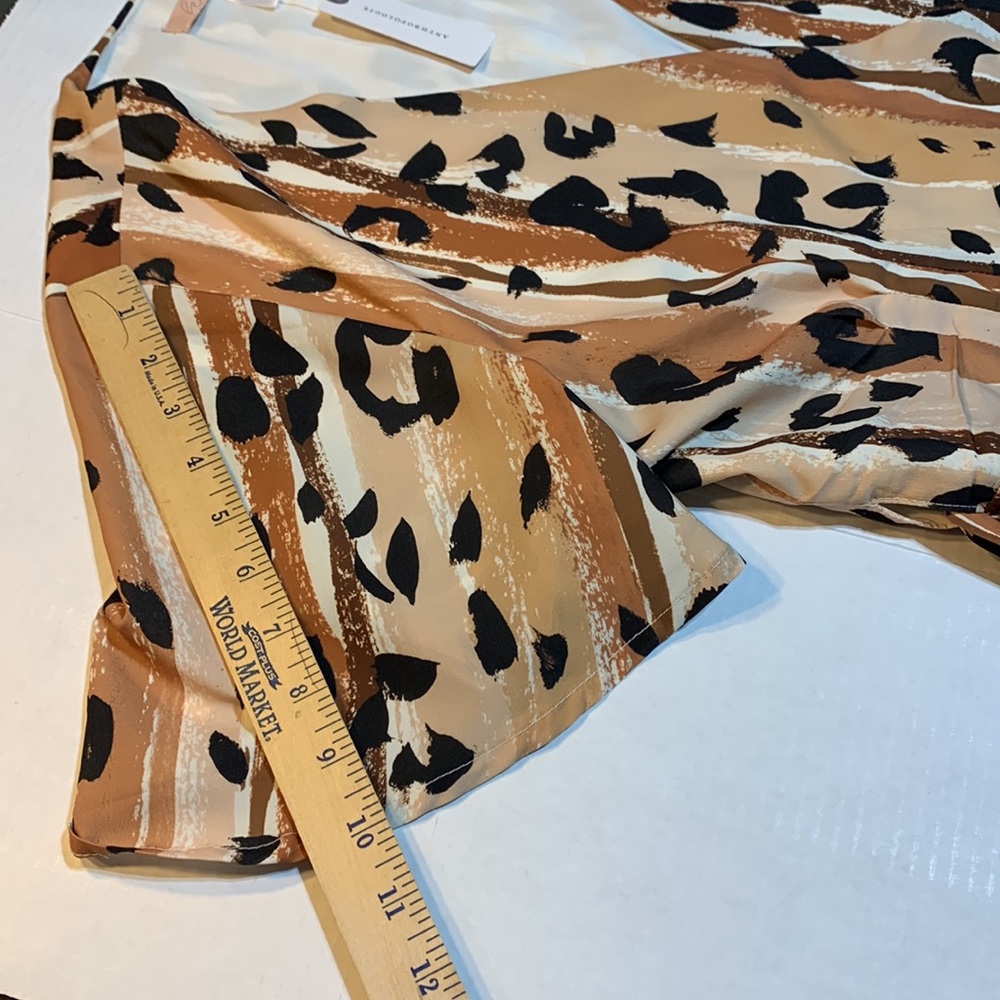 NWT Anthropologie Hutch Striped Leopard Midi Dress Women's Size Large - Picture 6 of 8